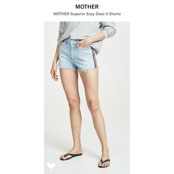 MOTHER Easy Does It Denim Short Thanks Again Racer - Picture 9 of 12